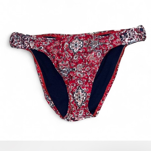Lucky Brand Other - Lucky Brand Red and Blue Patterned Bikini Bottoms